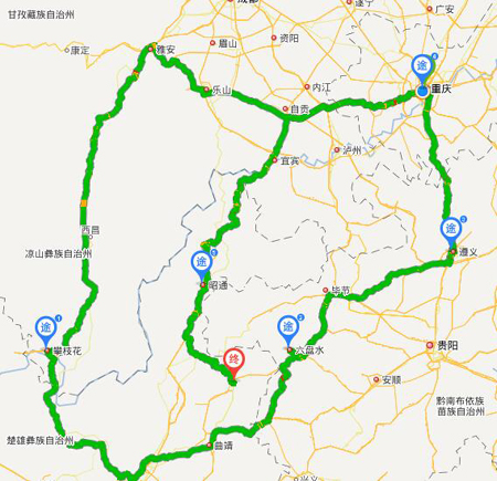 重庆申瓯部分煤矿企业用户分布图