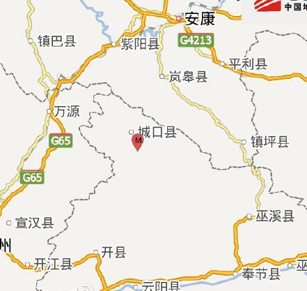 重庆城口县地震图