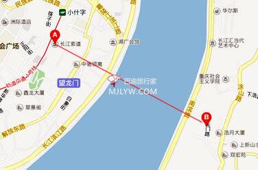 重庆长江索道位置地图